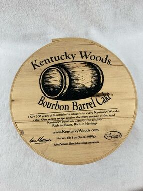 Kentucky Woods Bourbon Barrel Cake Decorative Wood Box 8”